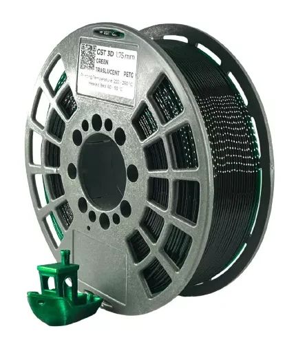 GST3D PETG Átlátszó Zöld (1kg - 1,75mm)